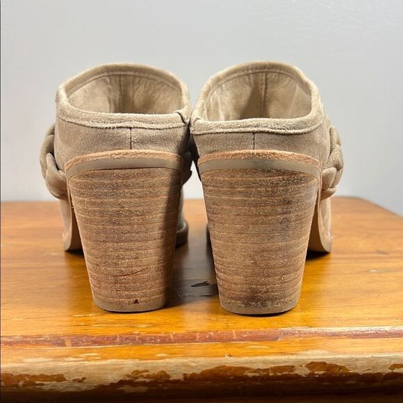 Dolce Vita Tan Braided Mules Classic Suede Design - Picture 6 of 10